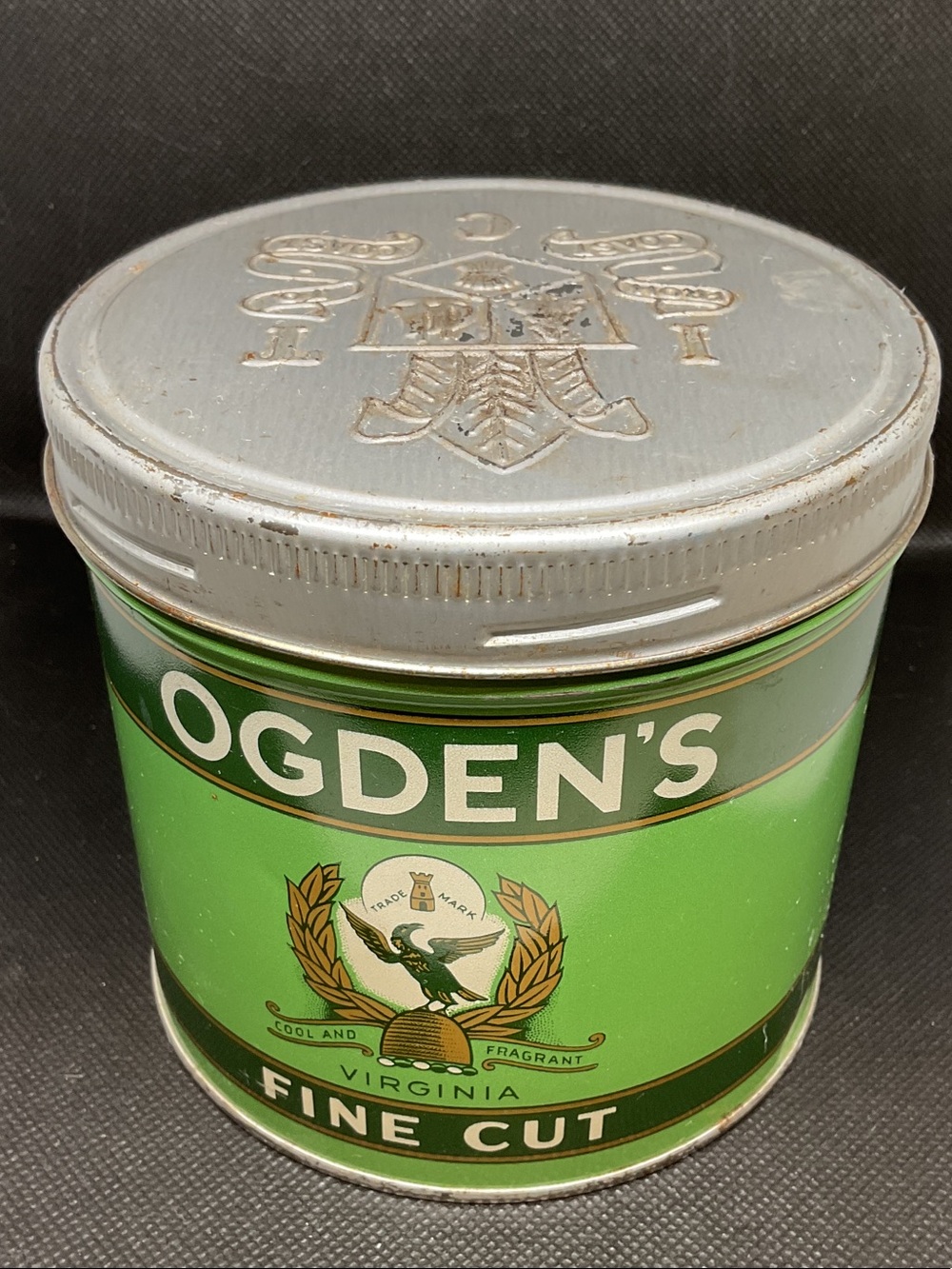 Vintage Ogden's Fine Cut Green Tobacco Tin